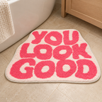 You Look Good Plush Bath Mat – Fun Bathroom Rugs
